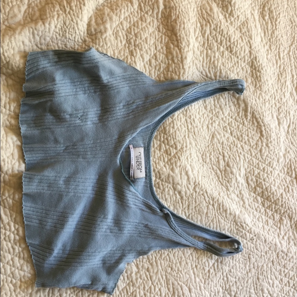 Out from Under blue crop tank top